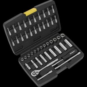 Siegen 47 Piece 1/4" Drive Hexagon WallDrive Socket Set Metric 1/4"