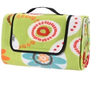 Picnic Blanket Flowers 2x2m with Handle