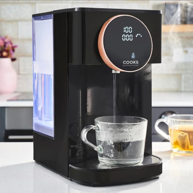 Cooks Professional Digital Hot Water Dispenser Instant Boiler Kettle 2600W 4L in Rose Gold Rose Gold Unisex