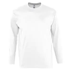SOLS Mens Monarch Long Sleeve T-Shirt (4XL) (White)