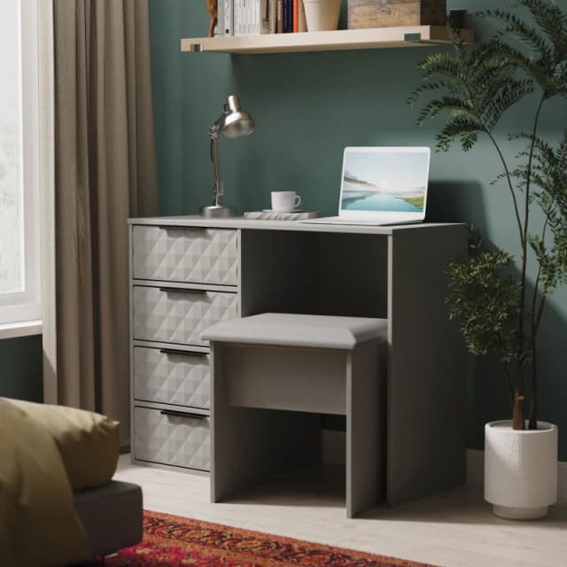 Harlequin 4 Drawer Vanity in Dusk Grey - Ready Assembled - Lewis's Home TJ Hughes 5056812209778