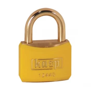 Kasp K12440YELD Brass Padlock - 40mm - Brass Shackle - Yellow