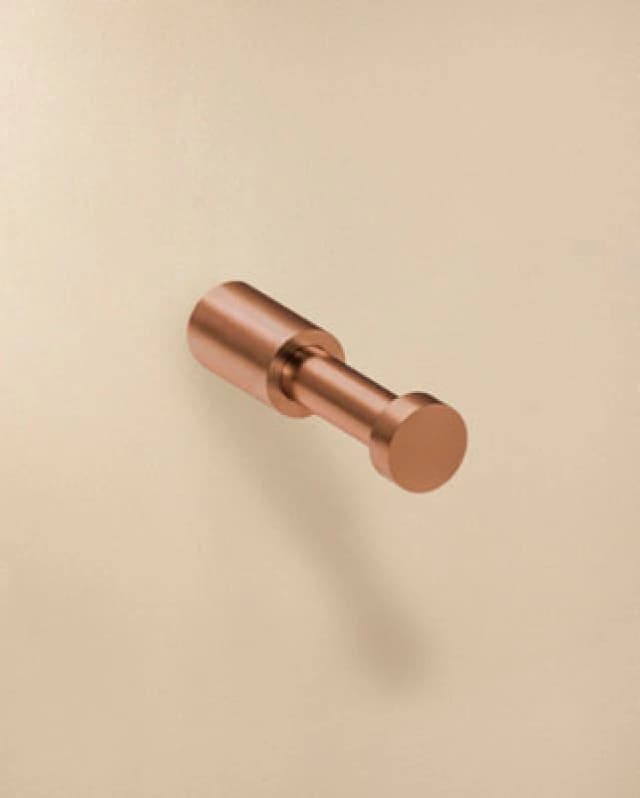Cosmic Towel Hook, Robe Hook, Coat Hook, Brushed Copper 5,5 Cm, Installed With Screws, Logic Collection