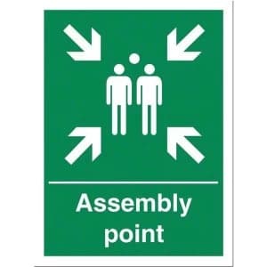 Stewart Superior KS009PVC Rigid PVC Sign 600x400mm Fire Assembly Point