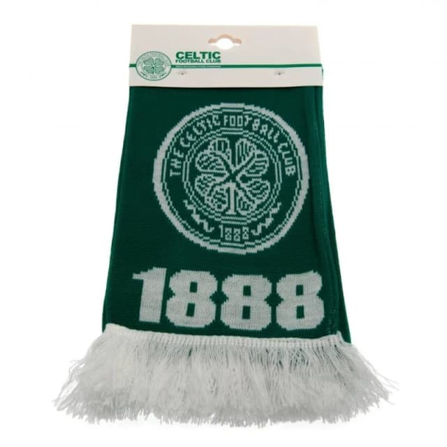 Celtic FC Mens Acrylic Jacquard Knit Scarf - Official Licensed Product in Green Green Male One Size