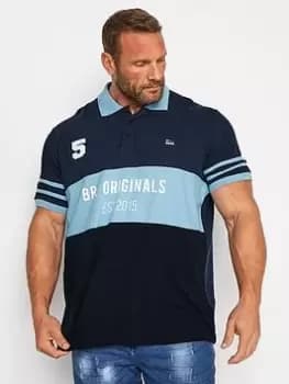 BadRhino Cut & Sew Polo - Blue Size 2XL, Men