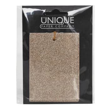 The Unique Paper Company The Unique Paper Company Glitter Tag 5 Pack - Champagne