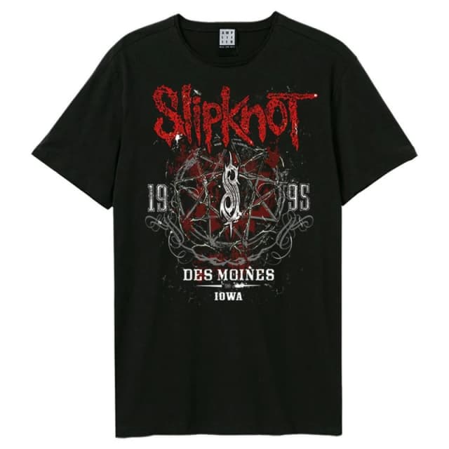 Amplified Amplified Men Des Moines Slipknot T-Shirt in Black Size: X-Small Black XS Male 5063852062454