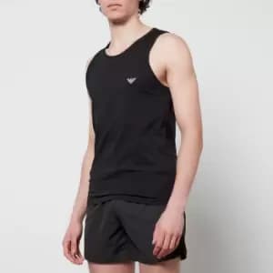 Emporio Armani Mens Shiny Logoband Tank Top - Black - M