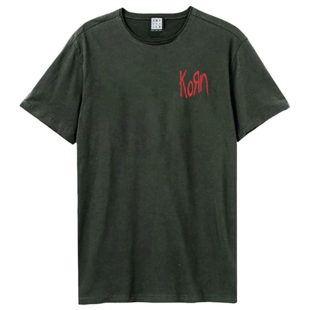 Amplified Amplified Men Lineart Issues Korn T-Shirt in Charcoal Size: 3X-Large Charcoal XXXL Male 5063703714594