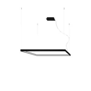 Nelya Integrated LED Square Pendant Ceiling Light, Black, 3000K, 8096lm