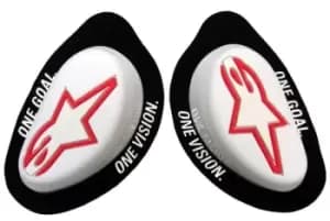 Alpinestars GP Knee Sliders, white, white, Size One Size