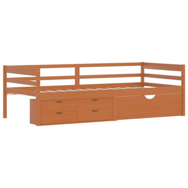 VIDAXL Bed Frame with Storage without Mattress Honey Brown 90x200cm Vidaxl 8720286579091