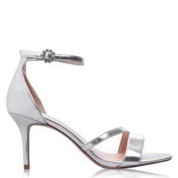 Linea Strap Mid Jewel Sandals - Silver Metallic