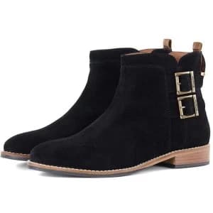 Barbour Womens Cornbury Boots Black Suede 4
