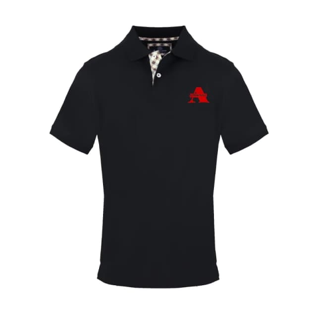 Aquascutum Mens Polo Short Sleeve Polo Shirt Short Sleeve Polos Small Black 54288003350