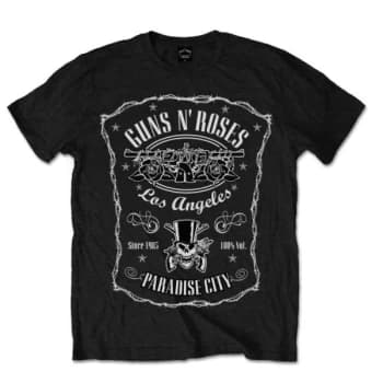 Guns N' Roses - Paradise City Label Unisex Large T-Shirt - Black