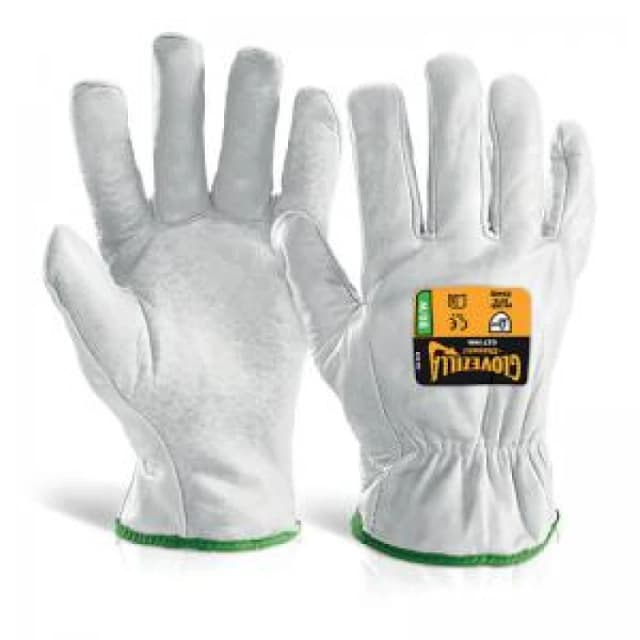 Glovezilla Beeswift Glovezilla Cut Resistant Drivers Gloves 1 Pair White L GZ71WL