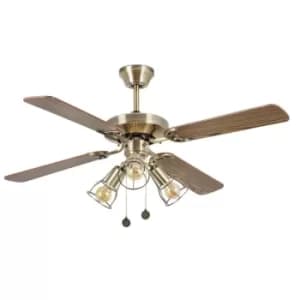 Faro YAKARTA LED Old Gold Ceiling Fan
