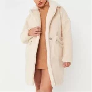 Missguided Petite Zip Patch Pocket Borg Crombie - White