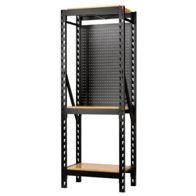 Bunker 17 Piece Modular 3 Tier Hardwood Shelf Racking Unit 27892 Colour: Black