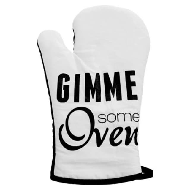 Premier Housewares Pun And Games Single Oven Glove White