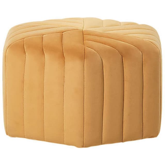 Beliani Pouffe Murietta Velvet Mustard