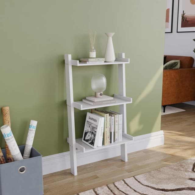 Lassic Vida Designs York 3 Tier Ladder Bookcase White unisex 3 Tier