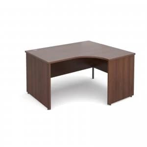 Maestro 25 PL Right Hand Ergonomic Desk 1400mm - Walnut Panel Leg desi