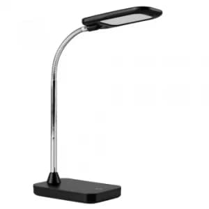 Black Desk Lamp With Integrated 3 Stage Dimmer, Black
