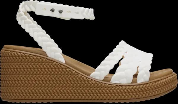Crocs Women Brooklyn Woven Ankle Strap Sandals Chalk 4