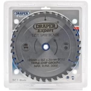 Draper Expert TCT Saw Blade 185X20mmx36T
