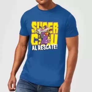 Cow and Chicken Supercow Al Rescate! Mens T-Shirt - Royal Blue - L