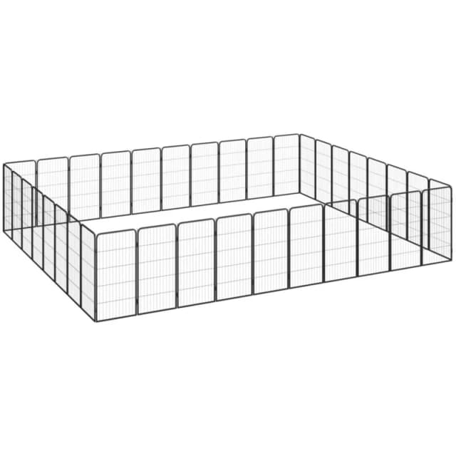 VIDAXL 36-Panel Dog Playpen Black 50x100cm Powder-coated Steel Vidaxl 8720287158981