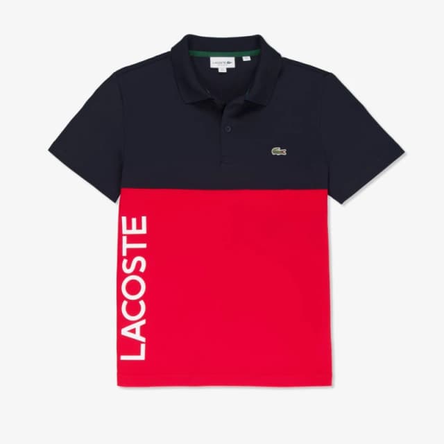 Lacoste Regular Fit Stretch Cotton Colourblock Polo Shirt - Black S