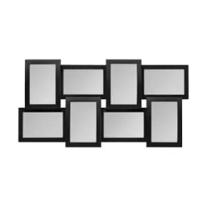 Premier Housewares Multi Photo Frame 8 Photo - Black Plastic Frame 4 x 6"