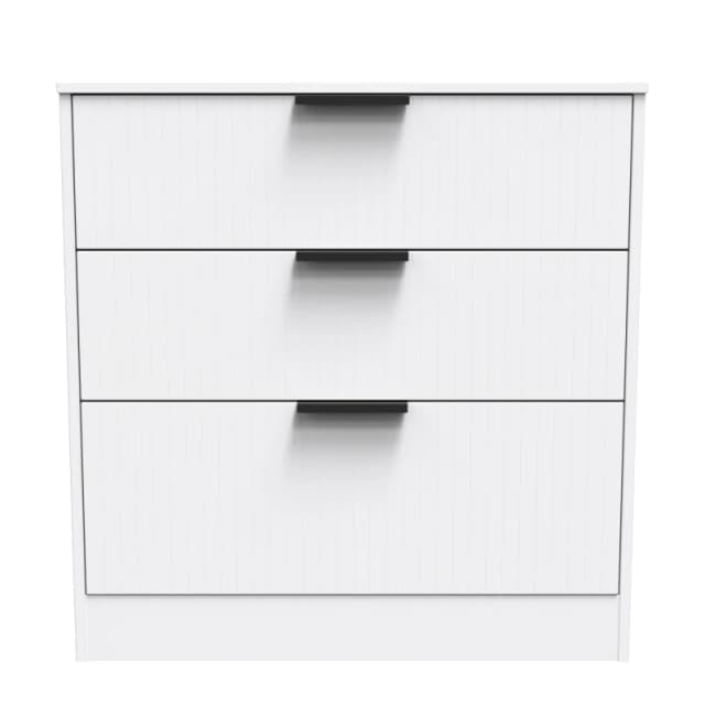 Nashville Ready Assembled White 3 Drawer Chest (H)791mm (W)766mm (D)395mm