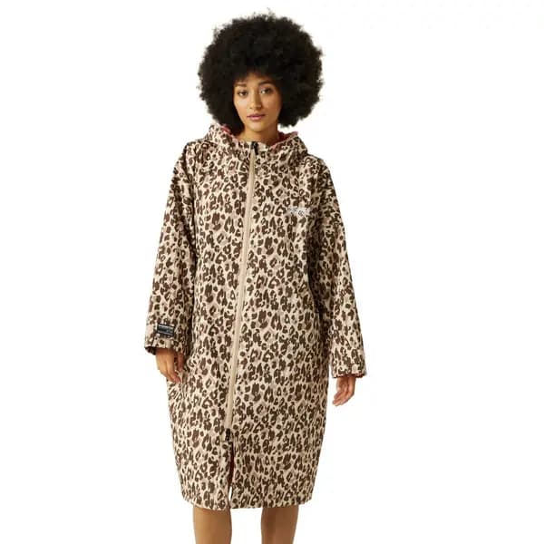 Regatta Mens Adult Waterproof Fleece Lined Robe Jacket L - Chest 41-42' (104-106.5cm) Leopard print RUW007-X0M-L