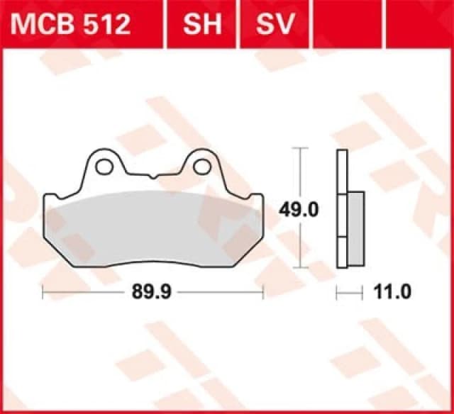 TRW MCB512SH Brake pad set Brake Pad Set,disc brake (402)