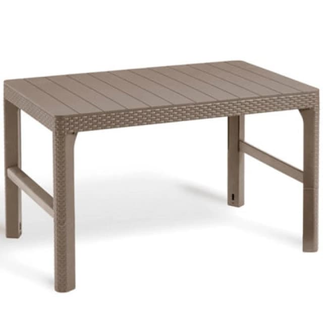 Keter Garden Table Lyon Cappuccino Outdoor Furniture Patio Dinner Coffee Table
