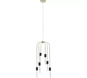INTERIORS by Premier Lagona 6 Pendant Ceiling Light - Gold