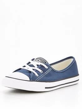 Converse Chuck Taylor All Star Ballet Lace Pump - Navy, Size 4, Women