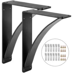 VEVOR Heavy Duty Shelf Brackets 2 Pack, Floating Shelf Bracket 9x12x4", 450lbs Load Garage Workshop Home Steel Shelf Brackets Hand Welded Triangle She