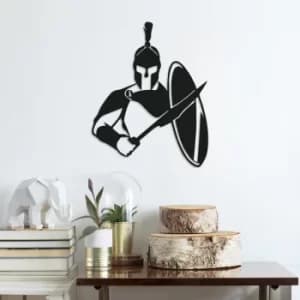Warrior Black Decorative Metal Wall Accessory