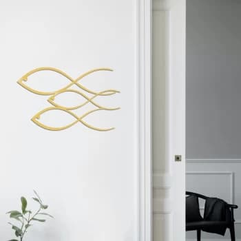 Fish - Gold Gold Decorative Metal Wall Accessory