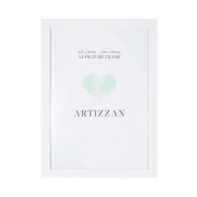 Happy Homewares Modern And Chic Mat White Wood Effect A4 Certificate Frame For Wall Or Table