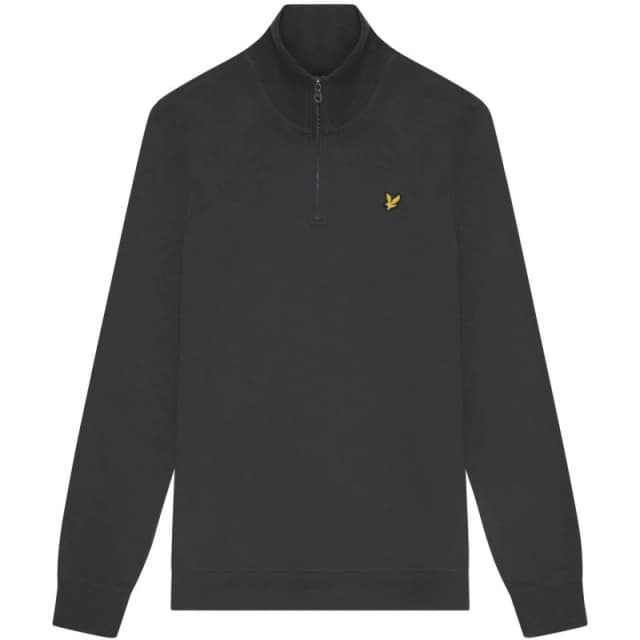 Lyle and Scott Quarter Zip Sweatshirt Gunmetal W635 male S