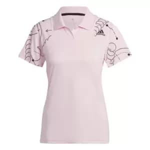 adidas Club Tennis Graphic Polo Shirt Womens - Pink