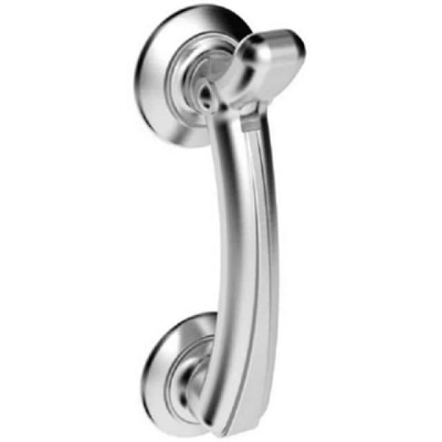 Loops Victorian Bow Door Knocker on Rose 95mm Fixing Centres Satin Chrome Multi