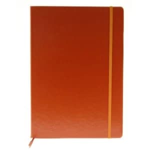 Silvine Executive A4 Soft Feel Notebook 80gsm Ruled with Marker Ribbon 160pp Tan